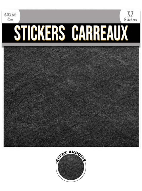 Ensemble de 2 stickers carrés effet ardoise - Kiabi