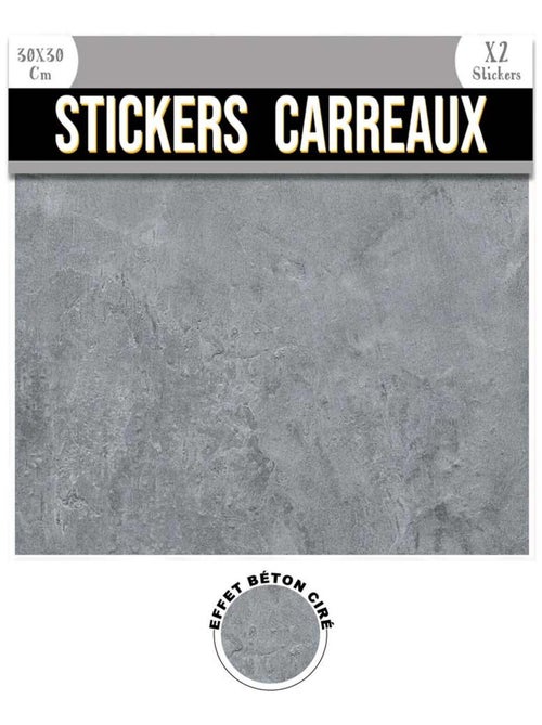 Ensemble de 2 stickers carrés effet béton ciré - Kiabi Ensemble de 2 stickers carrés effet béton ciré - Kiabi
