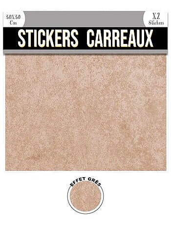 Ensemble de 2 stickers carrés effet grès