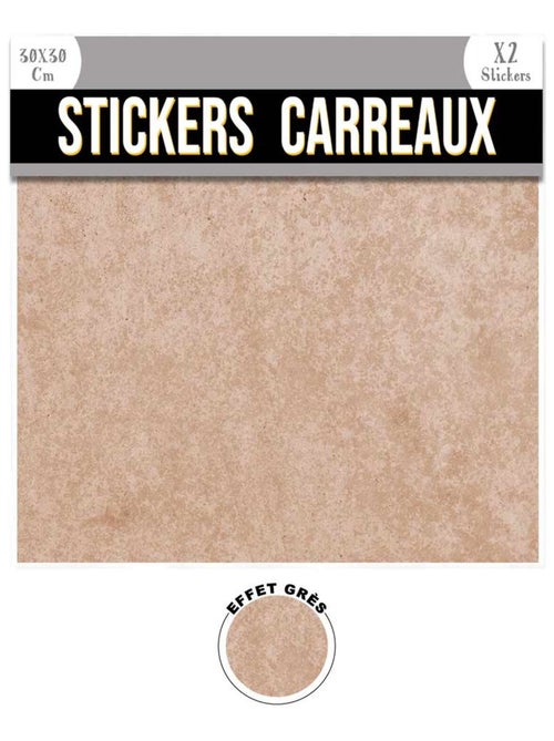 Ensemble de 2 stickers carrés effet grès - Kiabi Ensemble de 2 stickers carrés effet grès - Kiabi