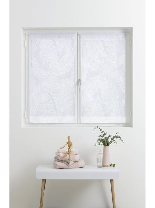 Ensemble de 2 voilages de fenêtre à motifs feuilles DEV - Kiabi