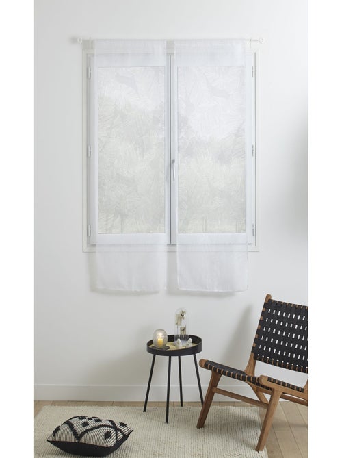 Ensemble de 2 voilages de fenêtre à motifs feuilles DEV - Kiabi Ensemble de 2 voilages de fenêtre à motifs feuilles DEV - Kiabi