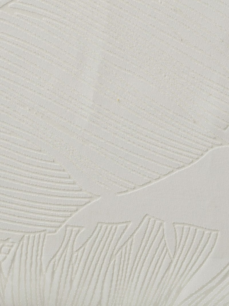 Ensemble de 2 voilages de fenêtre à motifs feuilles DEV Blanc - Kiabi