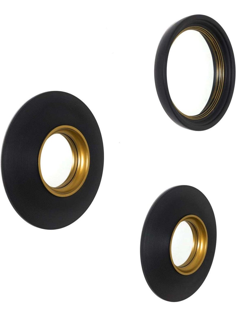 Ensemble de 3 miroirs convexes OKO Noir - Kiabi