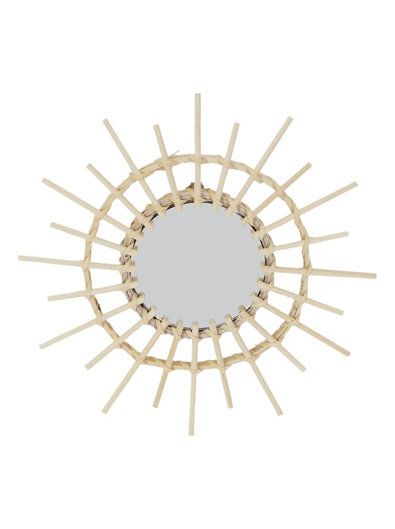 Ensemble de 3 miroirs en rotin Marron - Kiabi