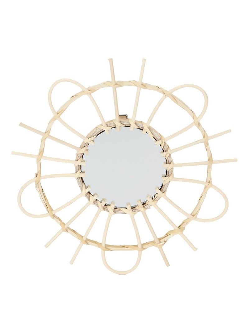 Ensemble de 3 miroirs en rotin Marron - Kiabi