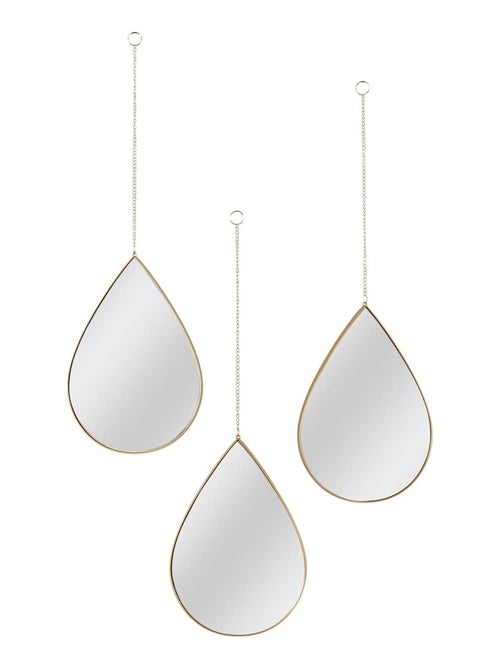 Ensemble de 3 miroirs gouttes suspendus SIXTE - Kiabi