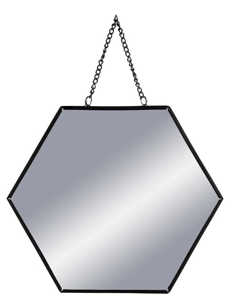 Ensemble de 3 miroirs Hexa chaîne noir Noir - Kiabi