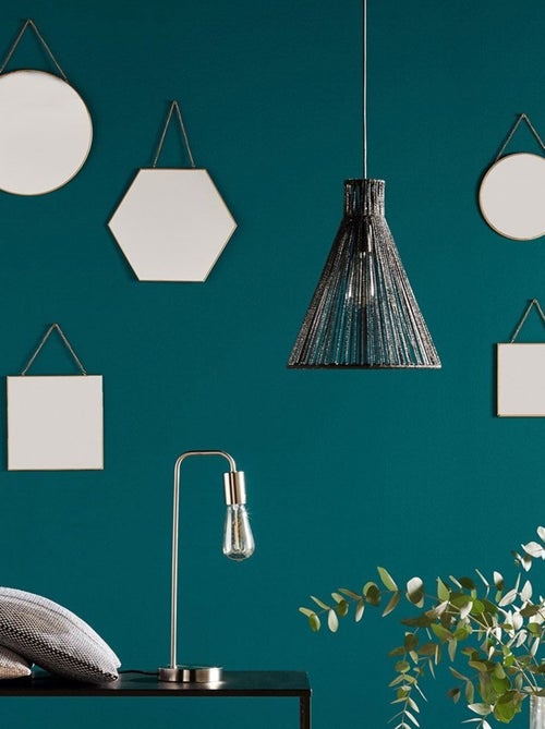 Ensemble de 3 miroirs Hexa chaîne noir - Kiabi