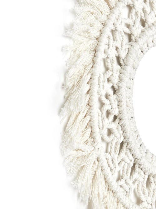 Ensemble de 3 miroirs ronds en macramé BOHO - Kiabi