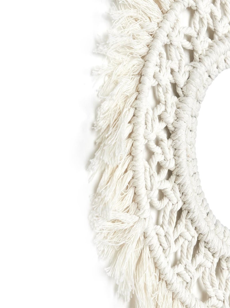 Ensemble de 3 miroirs ronds en macramé BOHO Beige - Kiabi