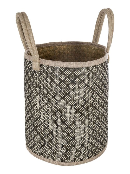 Ensemble de 3 paniers de rangement en osier avec anse - Kiabi
