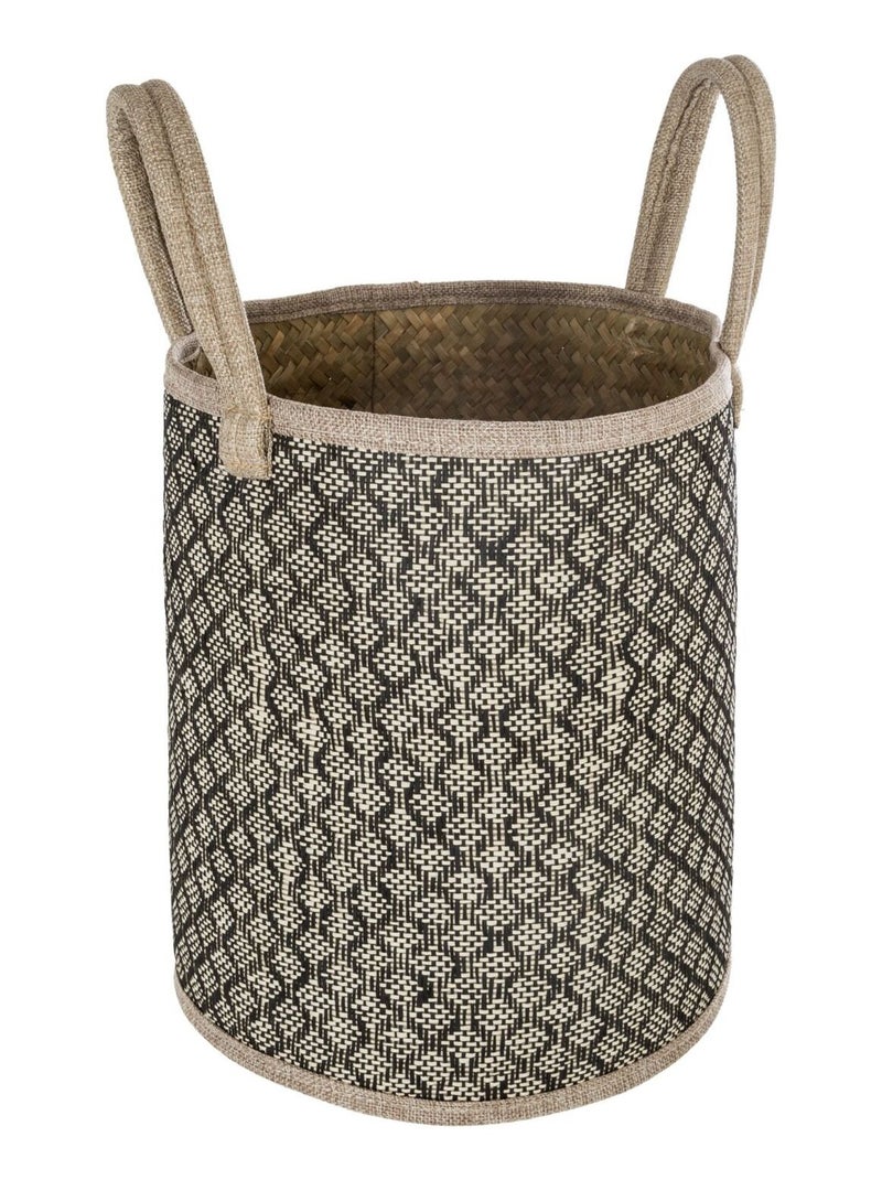 Ensemble de 3 paniers de rangement en osier avec anse Beige - Kiabi