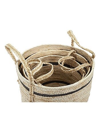 Ensemble de 3 paniers ronds en fibre de maïs