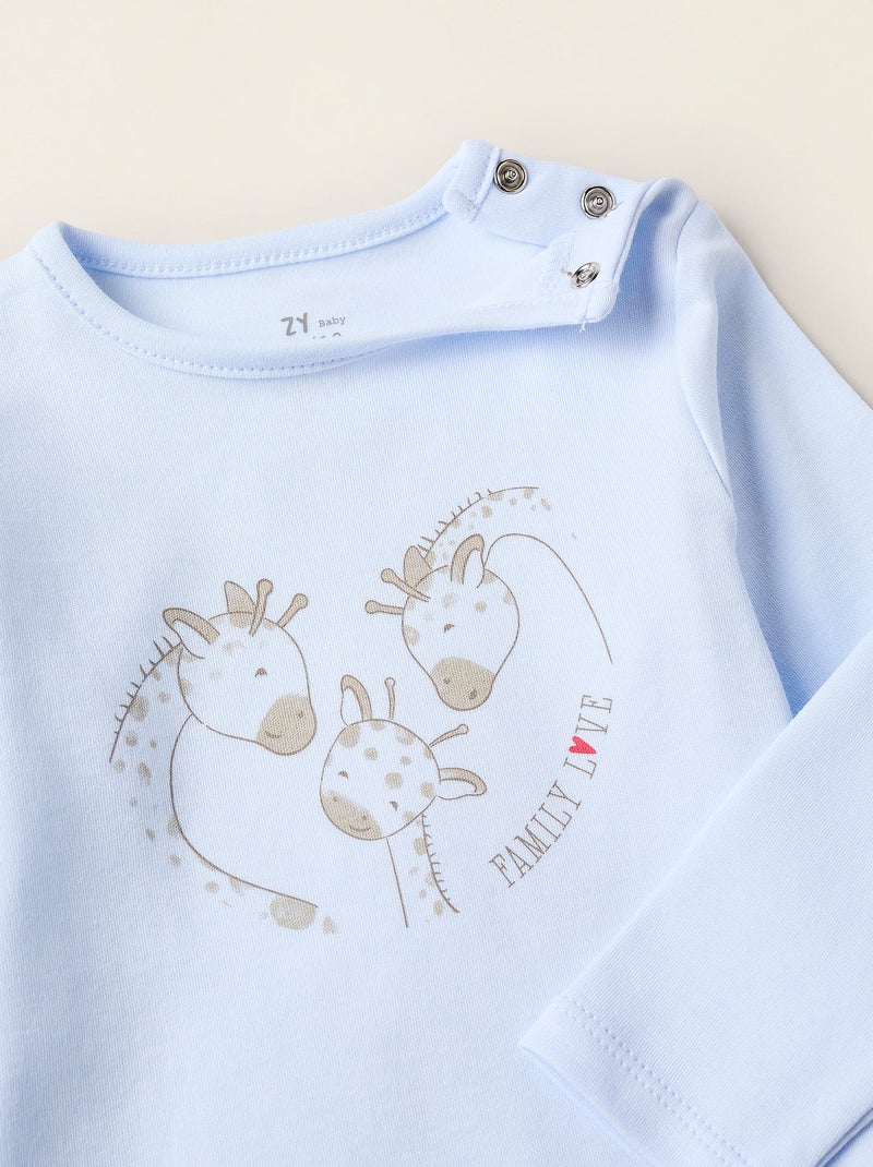 Ensemble de 3 Pièces en Coton Bleu - Kiabi