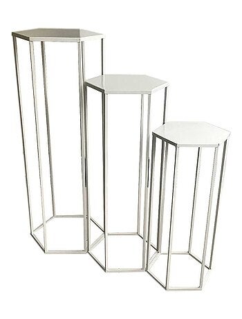 Ensemble de 3 sellettes gigognes en métal THÉO