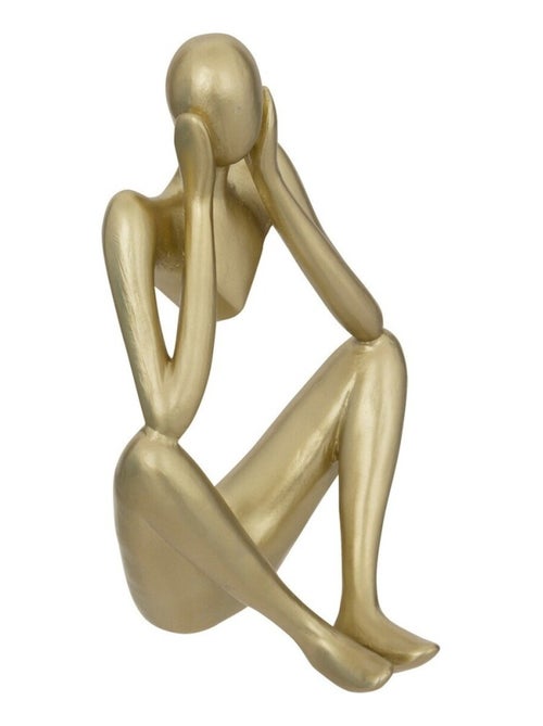 Ensemble de 3 statuettes femme en résine dorée H17 - Kiabi