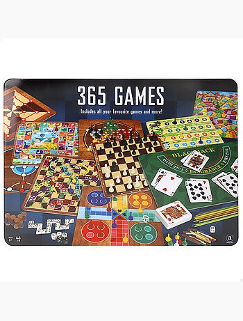 Ensemble de 365 jeux de société avec boîte en métal cb games