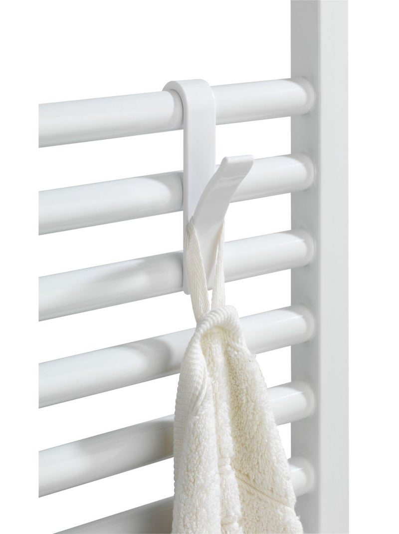 Ensemble de 4 crochets pour radiateurs sèche-serviettes Blanc - Kiabi
