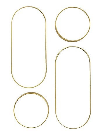Ensemble de 4 miroirs ronds et ovales design chic VERSA