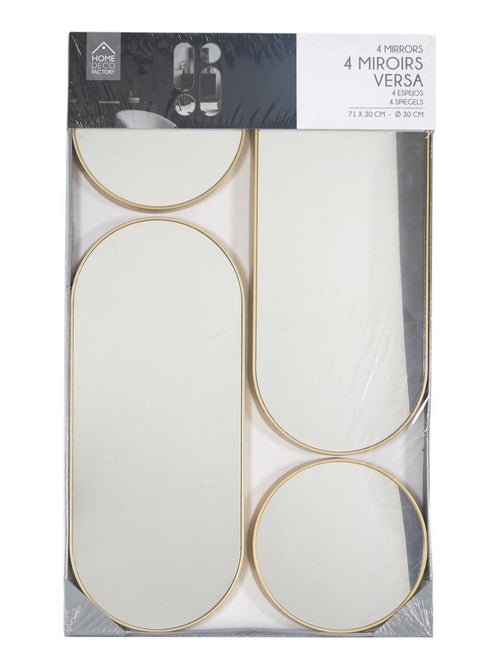 Ensemble de 4 miroirs ronds et ovales design chic VERSA - Kiabi