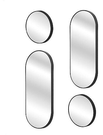 Ensemble de 4 miroirs ronds et ovales VERSA