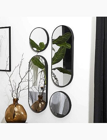 Ensemble de 4 miroirs ronds et ovales VERSA