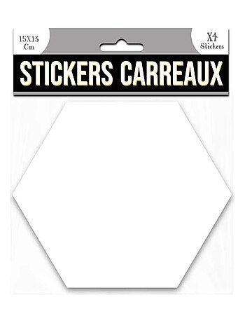Ensemble de 4 stickers hexagone effet marbre