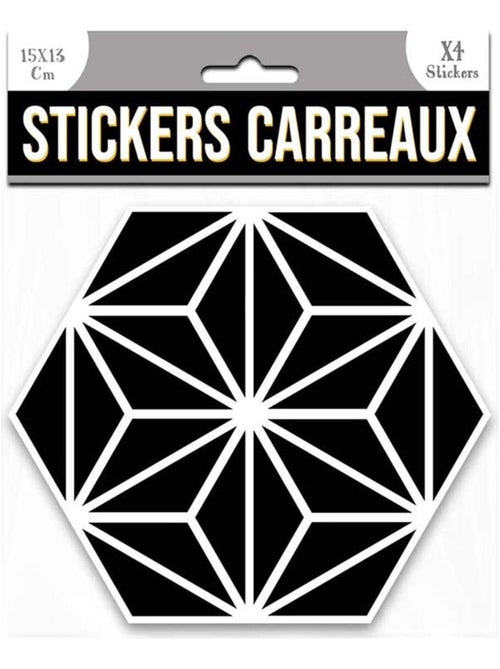 Ensemble de 4 stickers hexagone étoiles - Kiabi Ensemble de 4 stickers hexagone étoiles - Kiabi