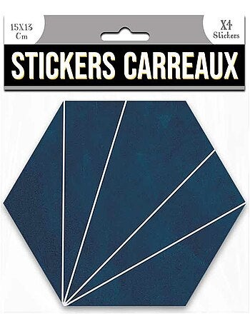 Ensemble de 4 stickers hexagone lignes