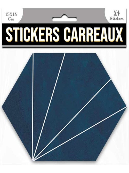 Ensemble de 4 stickers hexagone lignes - Kiabi Ensemble de 4 stickers hexagone lignes - Kiabi