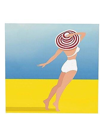 Ensemble de 4 tableaux sur toile imprimée 28x28 cm Baigneuse