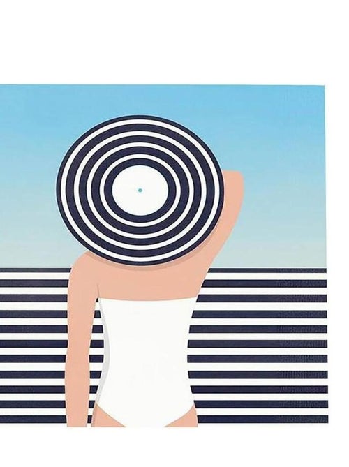 Ensemble de 4 tableaux sur toile imprimée 28x28 cm Baigneuse - Kiabi