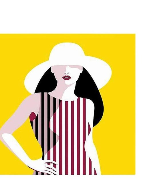 Ensemble de 4 tableaux sur toile imprimée 28x28 cm Baigneuse - Kiabi