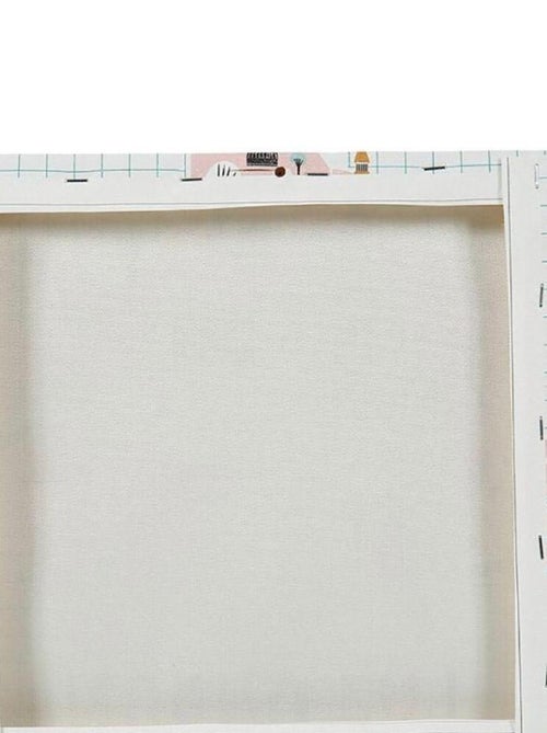 Ensemble de 4 tableaux sur toile imprimée 28x28 cm Capital map - Kiabi