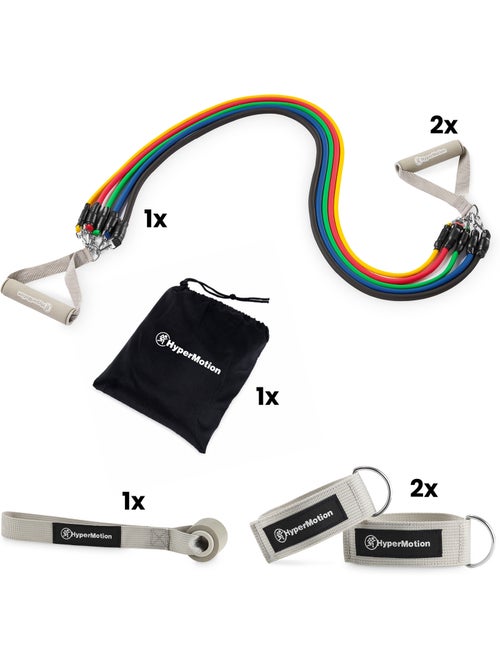 Ensemble de 5 bandes de résistance d'entraînement hypermotion 4,5 à 45 kg - Kiabi Ensemble de 5 bandes de résistance d'entraînement hypermotion 4,5 à 45 kg - Kiabi
