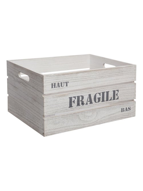 Ensemble de 6 cagettes de rangement encastrables effet vintage - Kiabi