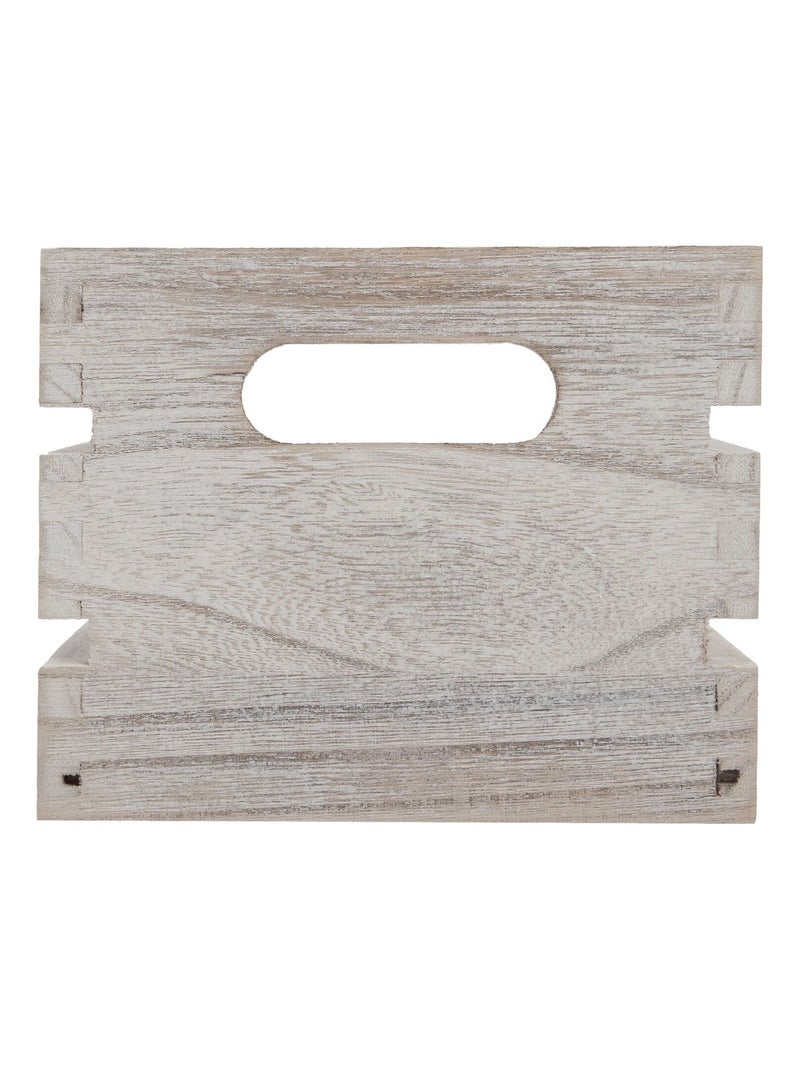 Ensemble de 6 cagettes de rangement encastrables effet vintage Gris - Kiabi