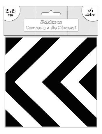 Ensemble de 6 stickers carreaux de ciment chevrons