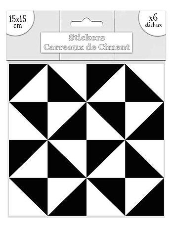 Ensemble de 6 stickers carreaux de ciment multiples