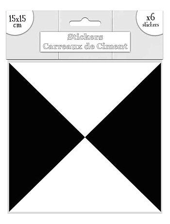 Ensemble de 6 stickers carreaux de ciment triangles