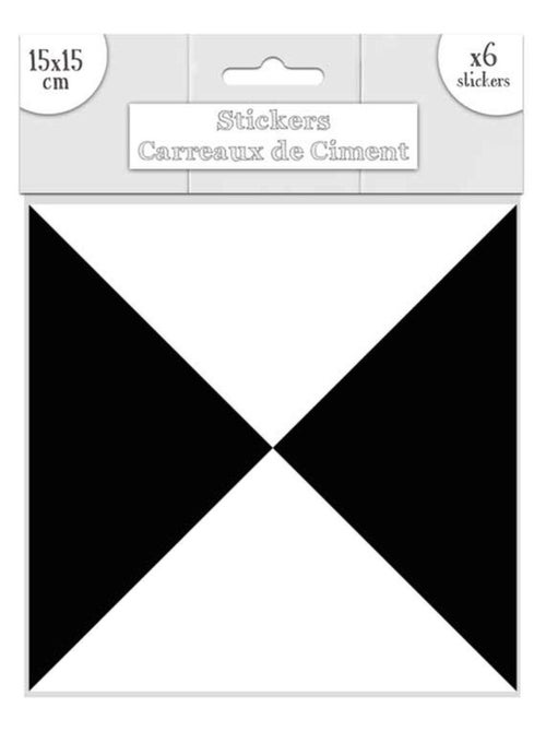 Ensemble de 6 stickers carreaux de ciment triangles - Kiabi Ensemble de 6 stickers carreaux de ciment triangles - Kiabi