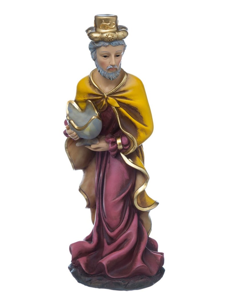 Ensemble de 8 santons de Noël de crèche en polyrésine Marron - Kiabi
