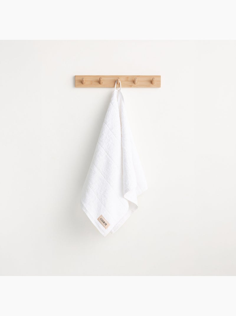 Ensemble de bain 100 % coton, éponge 600 g/m², avec boucle de suspension - Gamusi Blanc - Kiabi