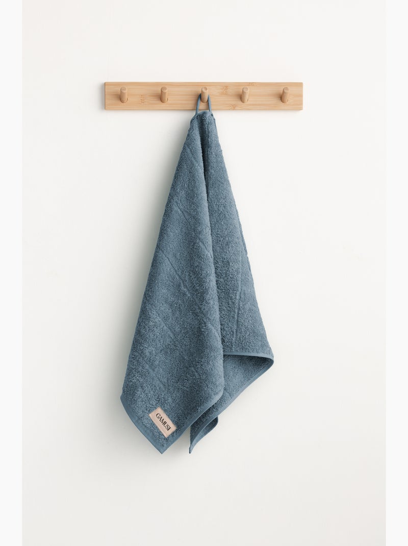 Ensemble de bain 100 % coton, éponge 600 g/m², avec boucle de suspension - Gamusi Bleu - Kiabi