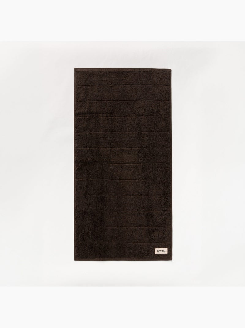 Ensemble de bain 100 % coton, éponge 600 g/m², avec boucle de suspension - Gamusi Noir - Kiabi