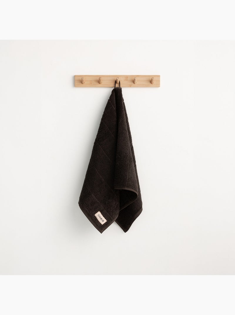 Ensemble de bain 100 % coton, éponge 600 g/m², avec boucle de suspension - Gamusi Noir - Kiabi