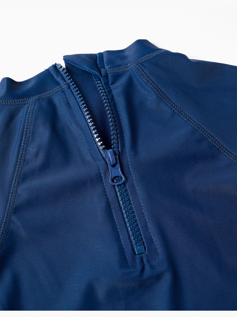 Ensemble de bain avec protection UV 40+ et motif Bleu foncé - Kiabi