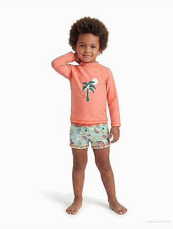 Ensemble de bain avec protection UV 40+ et motif