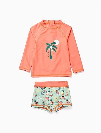 Ensemble de bain avec protection UV 40+ et motif